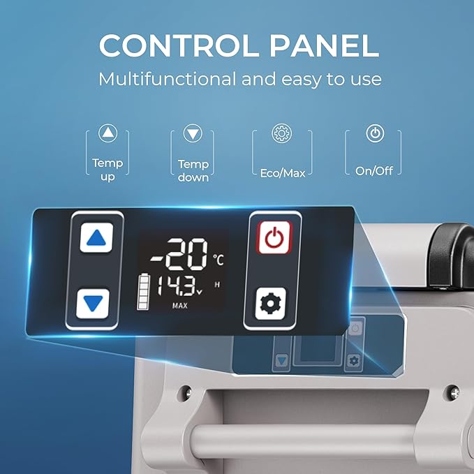 EUHOMY 12 Volt Refrigerator, 47QT Electric Cooler, 12V Fridge APP Control, 12V Cooler -4℉~68℉, Portable Freezer 12/24V DC 110-240V AC for Camping, Travel, Truck, Home