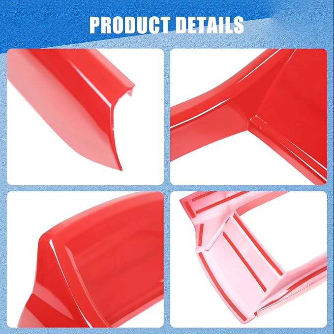 Armrest Box Frame Trim for Honda Pilot 2016-2022/ Ridgeline 2020-2023/ Passport 2019-2023 Accessories, ABS Center Console Armrest Box Frame Protective Cover (Sports Red)