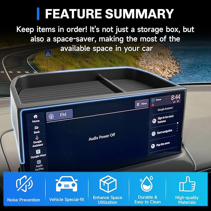 SXCY for 2026 Honda Passport Dashboard Organizer Tray for 2026 Honda Passport Accessories Screen Back Tray 2026 Passport Behind Dash Console Organizer Tray