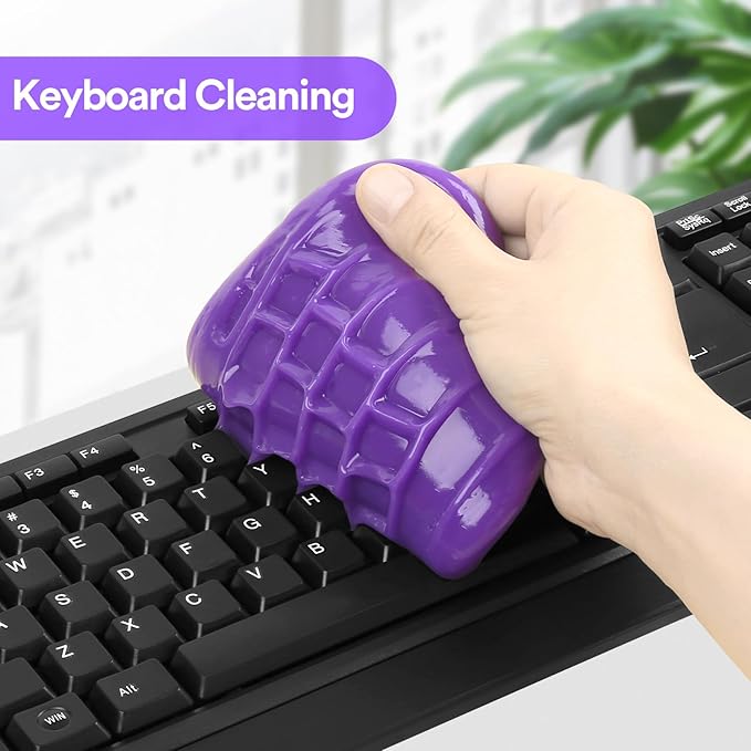 PULIDIKI Car Cleaning Gel for Car Cleaning Putty Car Putty Auto Detailing Tools Car Slime Cleaner Dust Cleaning Gel Car Interior Cleaner Car Accessories Purple Stocking Stuffers for Men Women 4Pack