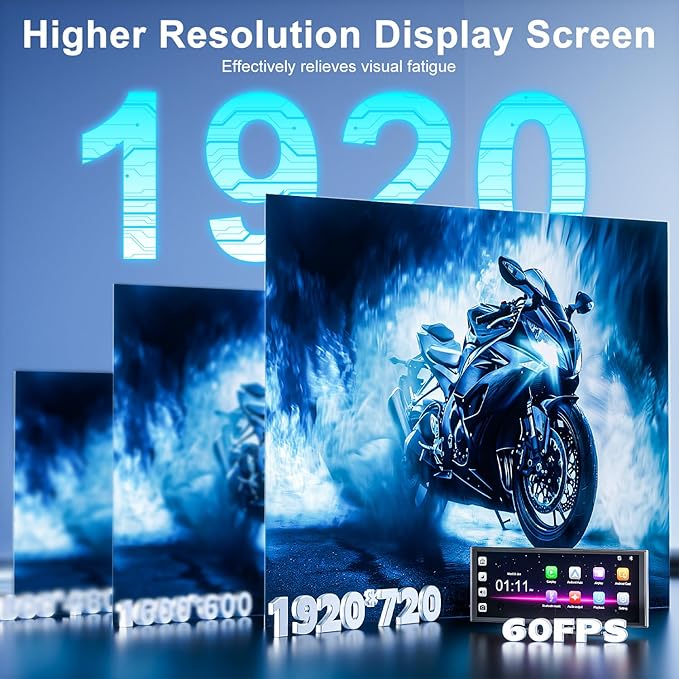 [11" Fully Laminated 60fps Touchscreen] -Accfly Wireless car Play Screen for Apple carplay &Android Auto, OTA Updates -HD Front Dashcam & Backup Camera, Car Stereo Radio/GPS Navigation/BT Audio