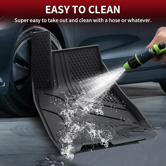 LASFIT Premium Extra Thick Floor Mats for Tesla Model 3 Highland 2024 2025 Custom Fit TPE All Weather Model 3 Interior Accessories Cargo Liner Front Rear Trunk Mat Full Set Car Mats 6 PCS