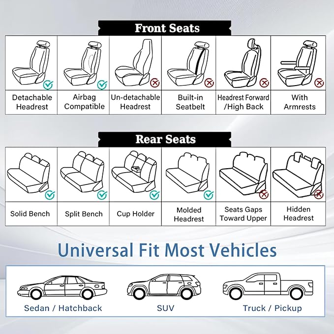 WELLDO Car Seat Covers Full Set,Nappa Leather Seat Covers for Car, Waterproof Car Seat Protector with Lumbar Support, Automotive Seat Covers Universal Fit for Most Cars SUV Truck,Beige