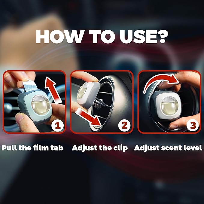 Air Jungles Ultra Berry Scent Car Air Freshener Clip, 6 Vent Clips, 4ml Each, Long Lasting Air Freshener, Up to 180 Days Car Refresher Odor Eliminator