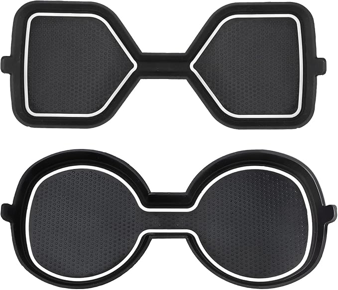 Auovo 3D Cup Holder Inserts for Toyota RAV4 Accessories 2025 2024 2023 2022 2021 2020 2019 Silicone Center Console Cup Holder Coaster Liner Mat Pad Interior Trims (White, 2pcs kit)