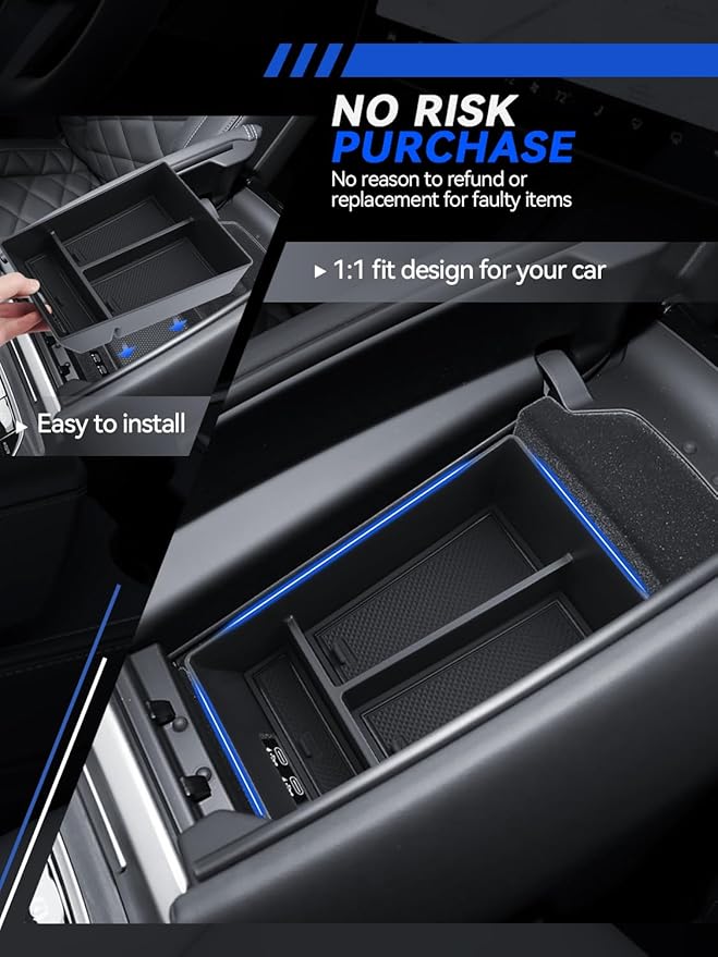 for BMW X5/X6/X7 Center Console Organizer BMW X5/X6/X7 2020 2021 2022 2023 2024 2025 Accessories Armrest Tray Middle Storage Box Insert Container Durable ABS Plastic