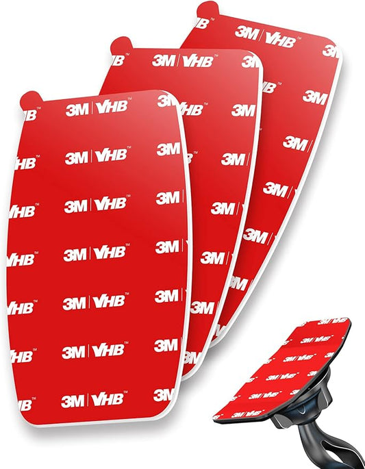 eSamcore Replacement 3.M. VHB Adhesive Pad Double 360° Rotating Dashboard Car Mount Base [Size: 1.5” X 2.6”] [3-Pack]