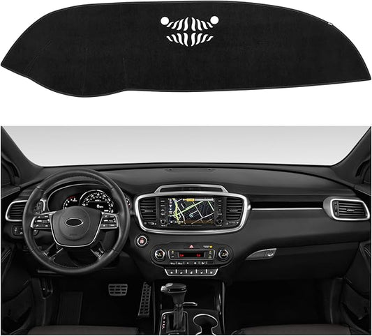 SPEEDWOW Dashboard Dash Board Cover Mat Carpet Compatible with Sorento 2016-2020 Dashboard Mat Covers Internal Accessories Black