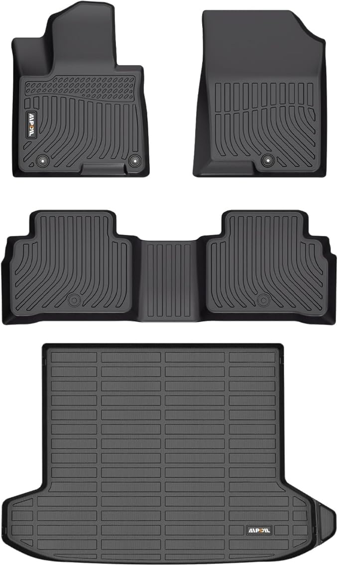 AIPOIL® Floor Mats & Cargo Liner Set for 2022-2026 Hyundai Tucson (Not for Tucson Hybrid Models) All Weather Protection TPE Anti-Slip Car Full Set Custom Car Mats Accessories - Black