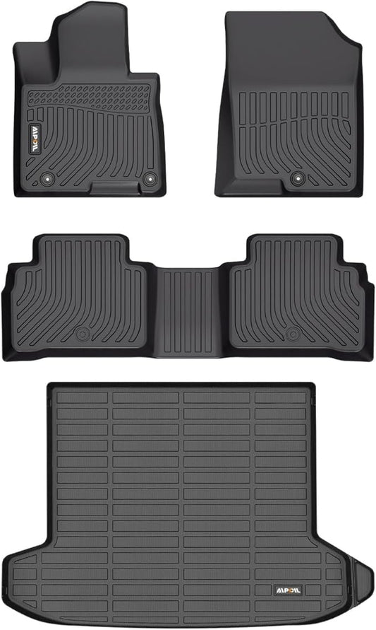 AIPOIL® Floor Mats & Cargo Liner Set for 2022-2026 Hyundai Tucson (Not for Tucson Hybrid Models) All Weather Protection TPE Anti-Slip Car Full Set Custom Car Mats Accessories - Black