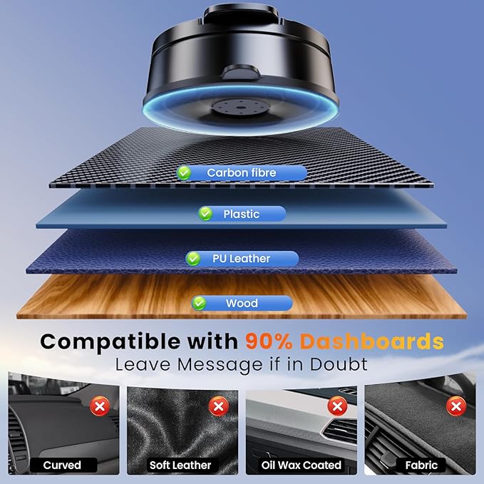 for MagSafe Magnetic Phone Holder for Car [2025 Upgraded Strongest Magnet] Car Mount Cell Stand for Dashboard Windshield Vent Compatible with iPhone 17/16/15/14/13/12 Android etc-Black