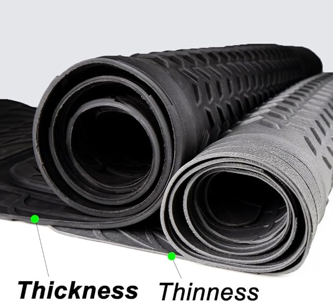 West Coast Auto Heavy Duty Rubber Trunk Cargo Liner Floor Mat, All Weather Trunk Protection, Trimable Rubber Protection to Fit for Car, SUV, Van, Trucks (Large, Black)