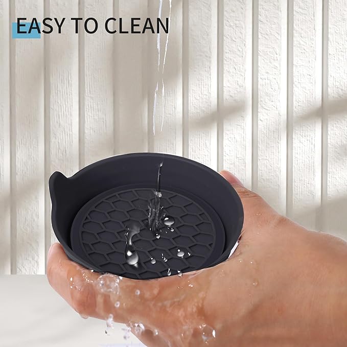 Amooca Car Cup Coaster Universal Automotive Waterproof Non-Slip Cup Holders Sift-Proof Spill Holder Car Interior Accessories 4 Pack Black