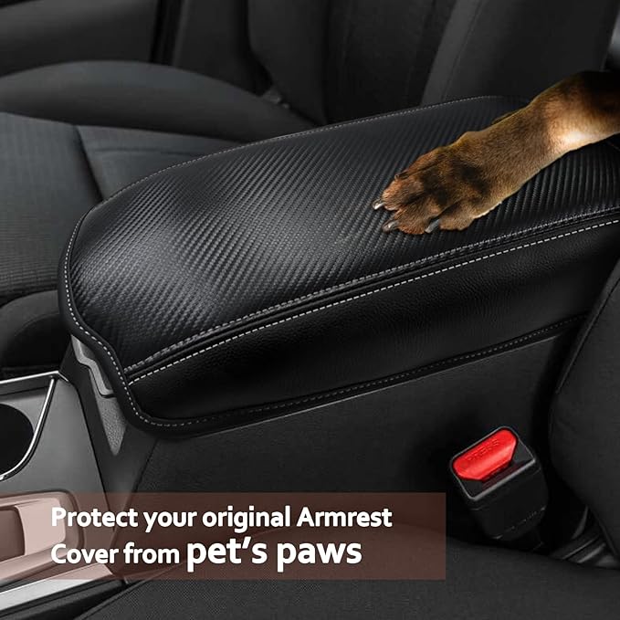 SKTU for 2019-2026 Subaru Ascent Armrest Cover 2023-2026 Ascent Center Console Cover 2023 2024 2025 2026 Ascent Accessories Armrest Pad 2023-2026 Ascent Center Console Soft Cushion (Black Line)