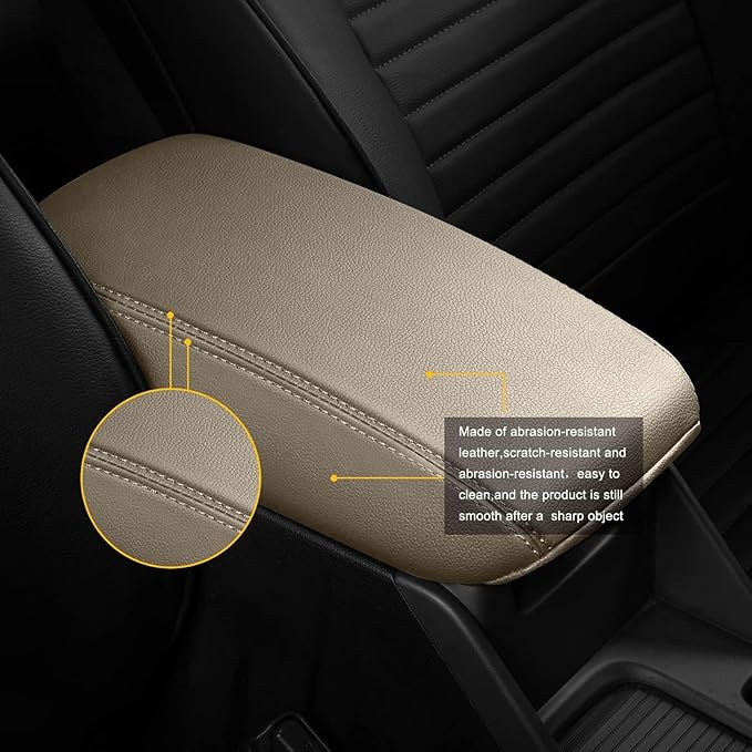 AOMSAZTO Armrest for 2011-2019 Ford Explorer Beige