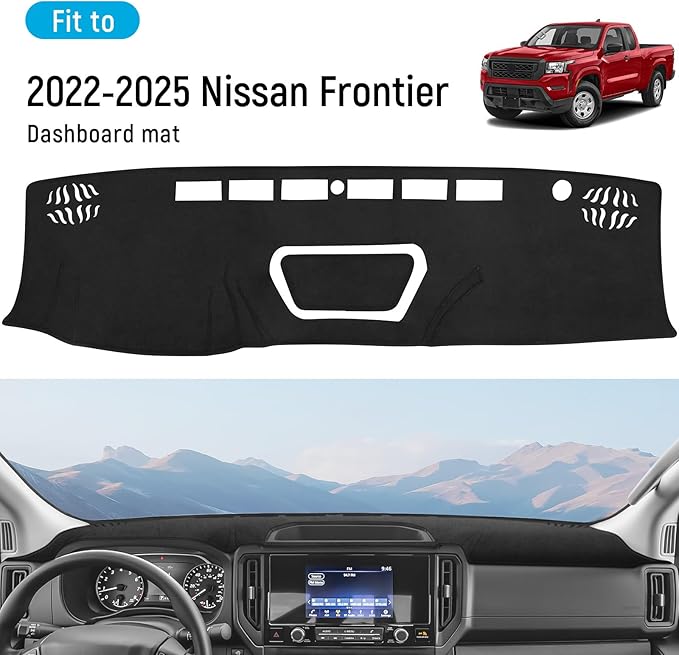 ZZEQYG Dash Cover for Nissan Frontier 2022 2023 2024 2025 Accessories Flannel Dashboard Cover Dash Mat Sunshield Pad