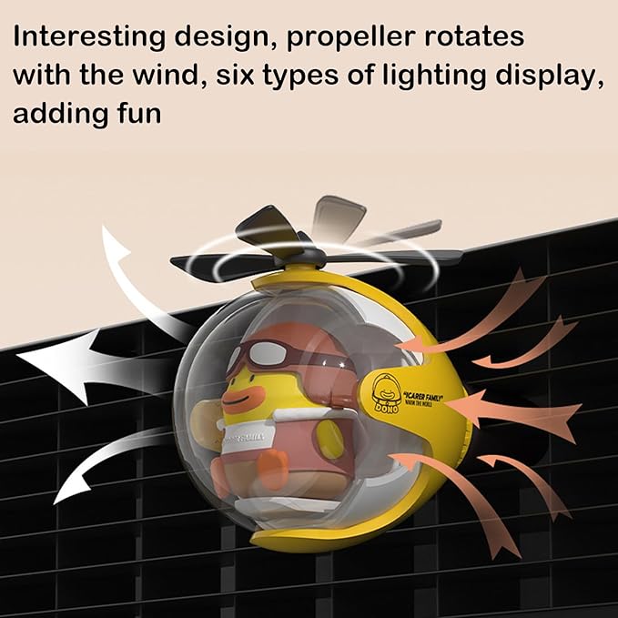 2 Pcs Pilot Car Air Freshener, Cute Duck Car Vent Clip Air Freshener Automotive Air Outlet Fan Diffuser, Automotive Interiors Vent Decoration (Cat+Rabbit - s)