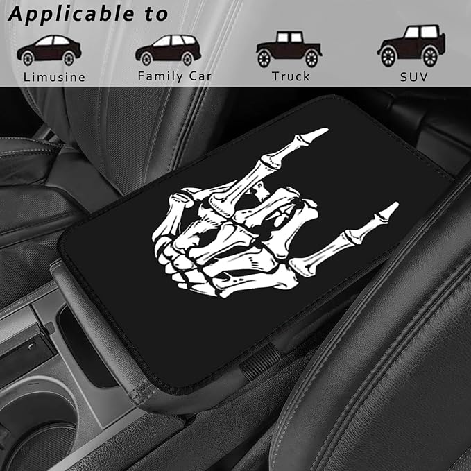 Bigfoot Vehicle Center Console Armrest Cover Pad,Bigfoot Car Accessories,Big Foot Car Middle Console Cushion Pad,Cars Armrest Mat Decor Sasquatch Gifts for Men Women Dad Grandpa