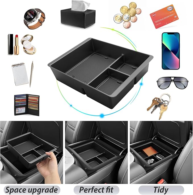 SKTU for 2025 2026 Nissan Armada Accessories Center Console Organizer for 2025 2026 Nissan Armada (SV/SL/Platinum/Pro-4X/Platinum Reserve) Console Tray Armada Middle Console Tray Durable