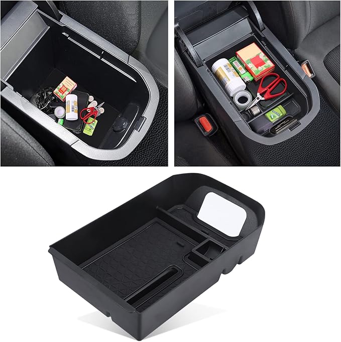 Upgraded Center Console Organizer Compatible with Toyota RAV4 2025 2024 2023 2022 2021 2020 2019 Interior Accessories, Gear Shift Storage Tray Secondary Box Insert Divider - 2pcs