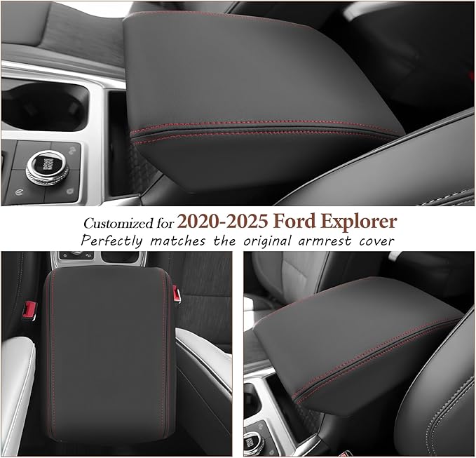 SKTU 2024 2025 2026 Explorer Accessories Center Console Cover for 2020-2025 2026 Ford Explorer Armrest Cover Ford Explorer 2024 2025 2026 Accessories 2024 2025 2026 Explorer Center Console Cushion