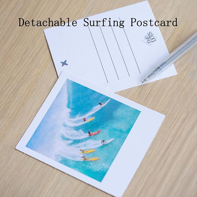 THEDOTS 15 Pack Coconut Lychee Surfboard Hanging Car Air Fresheners, Detachable Message Cards with Surfing Art, Long-lasting Scent for Car & Home