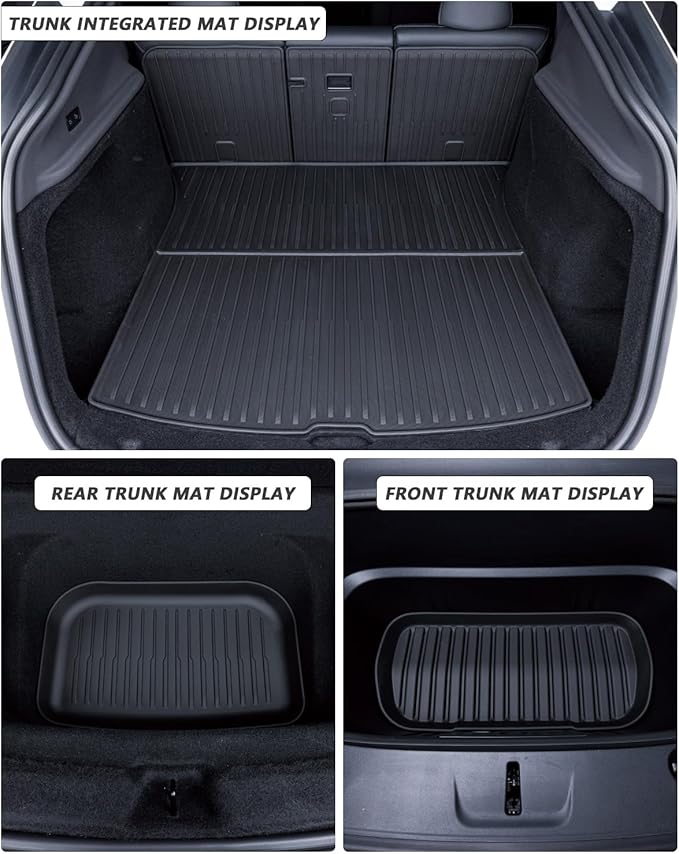 for New 2025 Tesla Model Y Juniper TPE Floor Mats & Front Rear Cargo Mat Full Cover Rear Trunk Mats Fit for New Version Tesla ModelY Juniper Accessories