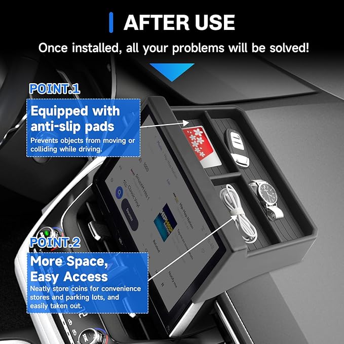 SXCY for 2026 Toyota Corolla Cross Dashboard Organizer Tray [2026, 10.5 Inch Only] for 2026 Toyota Corolla Cross Accessories Screen Back Tray 2026 Corolla Cross Behind Dash Console Organizer Tray