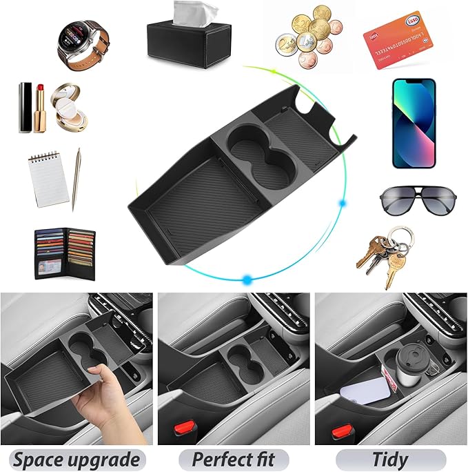 SKTU for 2025 2026 Hyundai Ioniq 5 Center Console Organizer for 2025 2026 Hyundai Ioniq 5 Lower Console Tray 2025+ Ioniq 5 Under Console Organizer 2025 2026 Ioniq 5 Accessories (Not fit Ioniq 5 N)