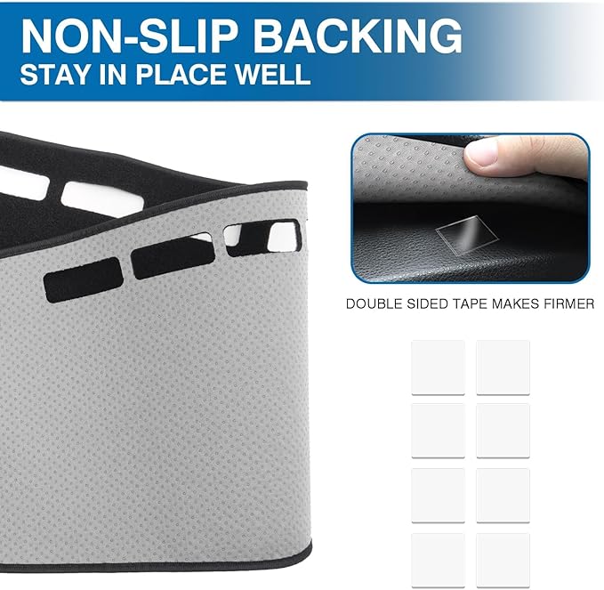 KUST Car Dash Cover for 2013-2020 Ford Fusion(S, SE, Titanium, Hybrid, Sport, Platinum, Energi) Non-Slip Dashboard Cover Interior for Ford Fusion Accessories Custom Fit Dash Mat Black