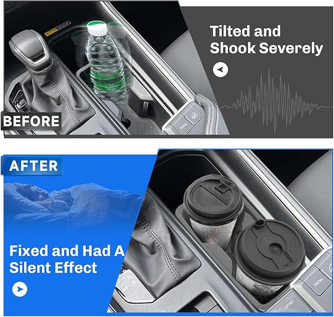 SXCY for 2024 2025 2026 Toyota Grand Highlander Accessories Cup Holder Insert Silicone Cup Holder Limiter for 2025 2026 Toyota Grand Highlander Drink Holder Adapter Non-Slip Drink Stopper Stabilizer