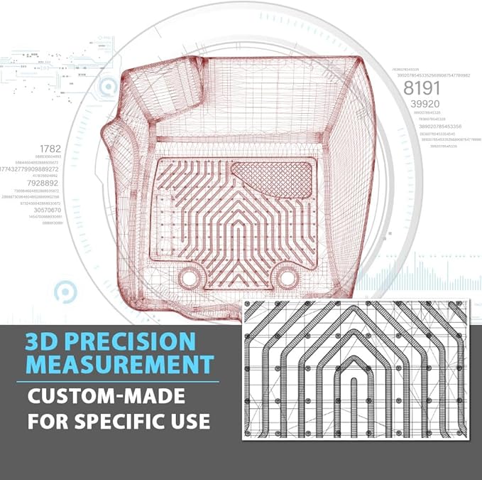 TPE Floor Mats Fit Ford Transit Connect 2014-2021, 1st Row Truck Accessories Cargo Liners All Weather Protection 2PCS