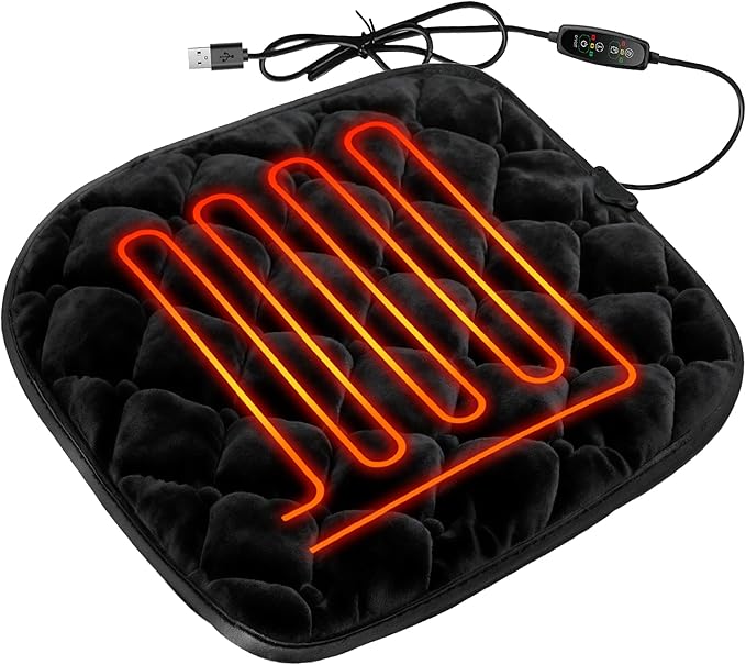 Winter Car Seat Cushion, Warm Seat Cover for Car Truck SUV Office Chair Outdoor, Chair Cushion Non-Slip Car Seat Pad (Winter, Plush)