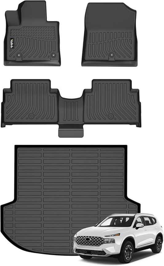 Wailtnb-for Hyundai Santa Fe Hybrid 2021-2023/Hyundai Santa Fe Plug-in Hybrid(PHEV) 2022-2023 Floor Mat Cargo Liner All Weather Floor Liner Car Mat for Santa Fe Hybrid Custom Fit Accessories