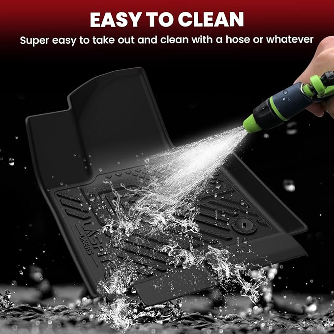 LASFIT Floor Mats for Kia Sorento Hybrid PHEV 2026 2025 2024 2023 2022 2021 (Not Fit Gasoline), All Weather TPE Custom Fit Floor Liners Car Mats Accessoires for Kia Sorento 2021-2026, Black