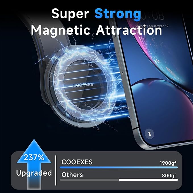 for MagSafe Phone Holder for Car, Magnetic Car Mount with 360°Rotation Vacuum Suction Cup Car Mount for Car - 108LBS,Memory Alloy Bendable Arm, Car Accessories for iPhone 17/16/15