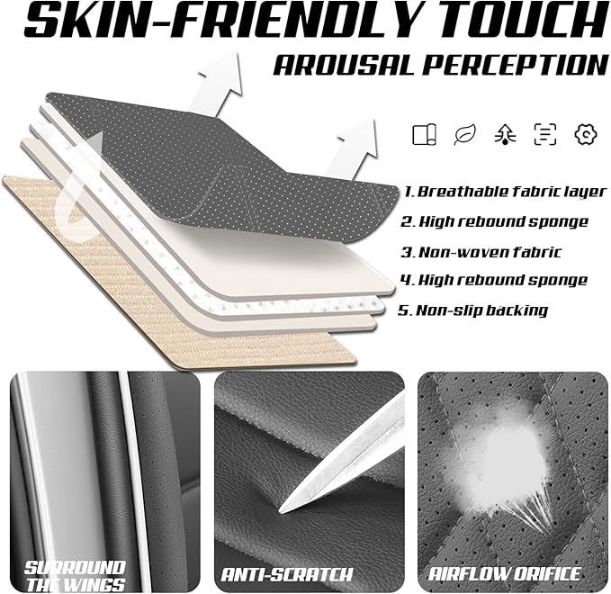 Auto Seats Covers Compatible with Toyota Corolla 2001-2025, Breathable and Waterproof Faux Leather Automotive Seat Cover (Front Pair, Gray&White)