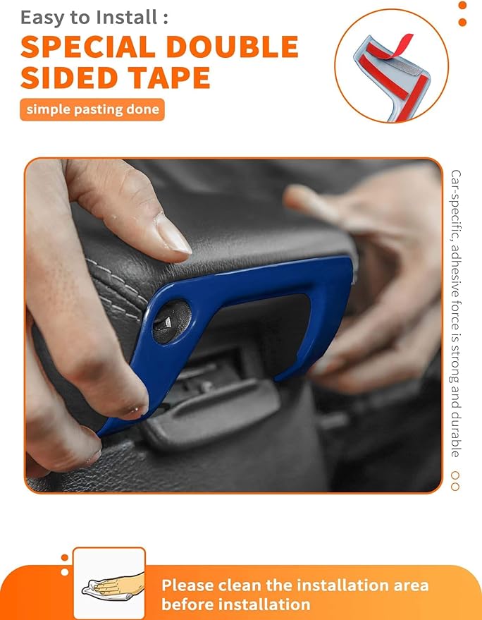 Savadicar Blue Interior Accessories - Armrest Switch Bezel Trim Cover for 2018-Present Jeep Wrangler JL JLU 4XE & Gladiator JT - Solid Color Interior Decor Upgrade Option, 1-Piece