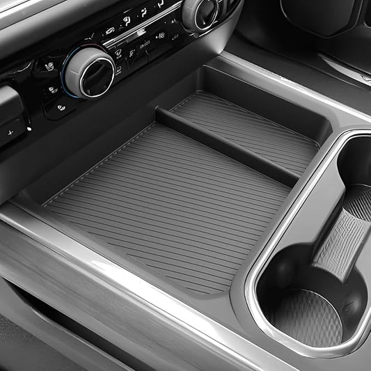 SKTU 2024 2025 2026 Chevy Silverado 2500 HD Center Console Organizer for 2024-2026 Silverado 2500HD 3500HD Center Console Tray 2024 2025 2026 Chevy Silverado 2500 HD Accessories (w/Bucket Seats Only)