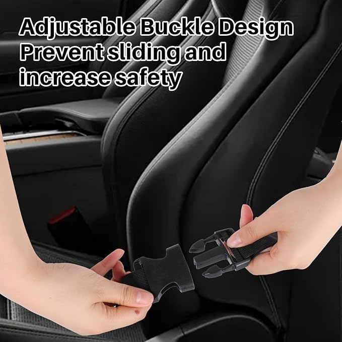 X Large Car Seat Cushion for Driving, Mprove Driving Vision/Posture, Truck Seat Cushion with Non-Slip and Adjustable Straps, Memory Foam Seat Cushion for Long Time Driving Car, Truck, SUVs (DarkGray)