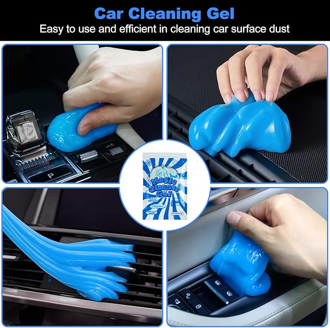 10PCS Car Detailing Cleaning Kit Interior Cleaner, Car Detailing Brushes, Car Duster, Car Cleaning Gel, Microfiber Cleaning Cloth, Car Accessories Essentials Supplies Tools for Auto,Truck, Interior