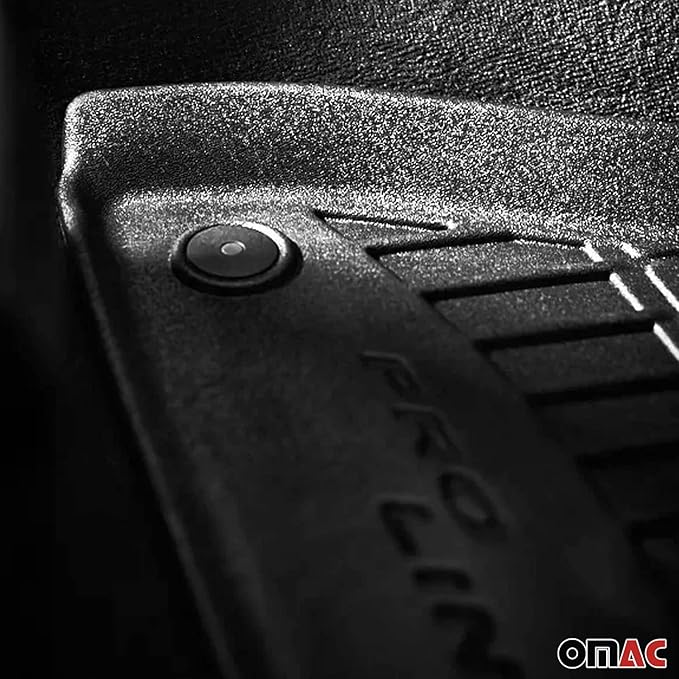 OMAC Premium Floor Mats for Porsche Taycan 2020-2025 Car Mats All Weather 3D Custom Fit Rubber Mat Waterproof Odorless TPE Floor Liners Laser Measured Non-Slip (Black)