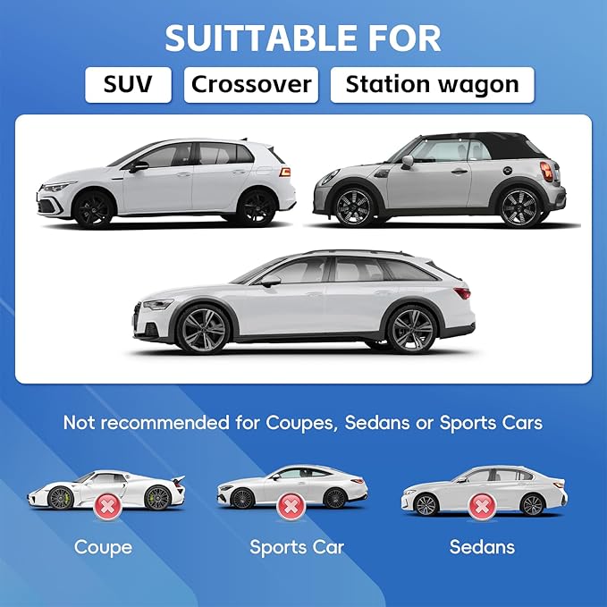 SUV Car Cover Waterproof All Weather for Automobiles, Universal Fit Hyundai Santa Fe/Tucson, Jeep Cherokee, Toyota RAV4, Volkswagen Tiguan, Ford Edge, Nissan Murano, Mazda CX-5 etc.