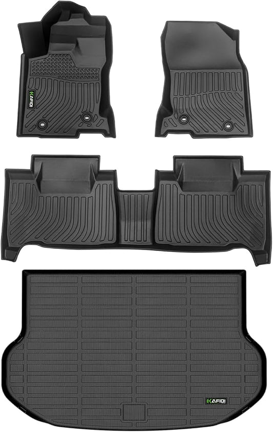 All Weather Floor Mats & Cargo Liner Set for 2015-2021 NX (NX200t NX300 NX300h) Custom Fit Floor Liners Accessories - Black