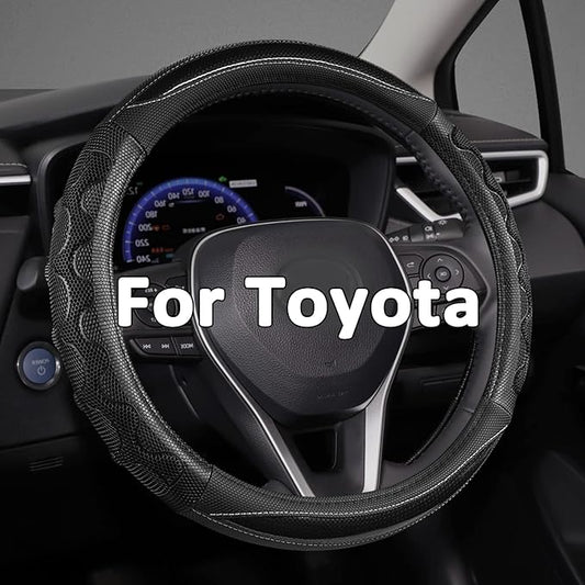 GIANT PANDA Steering Wheel Cover for Toyota Tacoma,4Runner,Tundra,Sequoia, Large Size - Black
