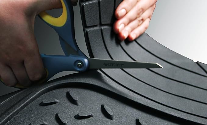 West Coast Auto Heavy Duty Rubber Trunk Cargo Liner Floor Mat, All Weather Trunk Protection, Trimable Rubber Protection to Fit for Car, SUV, Van, Trucks (Large, Black)