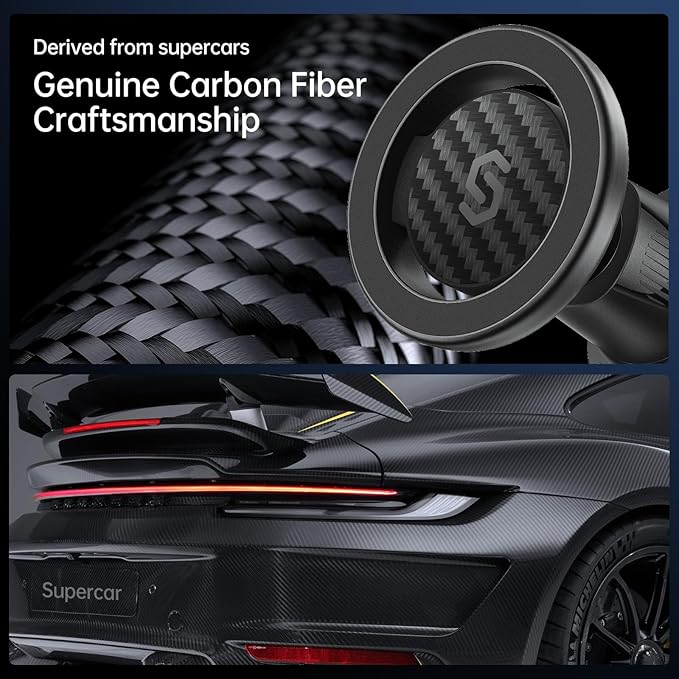 SYNCWIRE for MagSafe Car Mount, Flexible Rotation Magnetic Phone Holder for Car Vent, Hands Free Car Air Vent Phone Holder Clip Universal Compatible with iPhone 17 16 15 14 13 12 Pro Max Plus