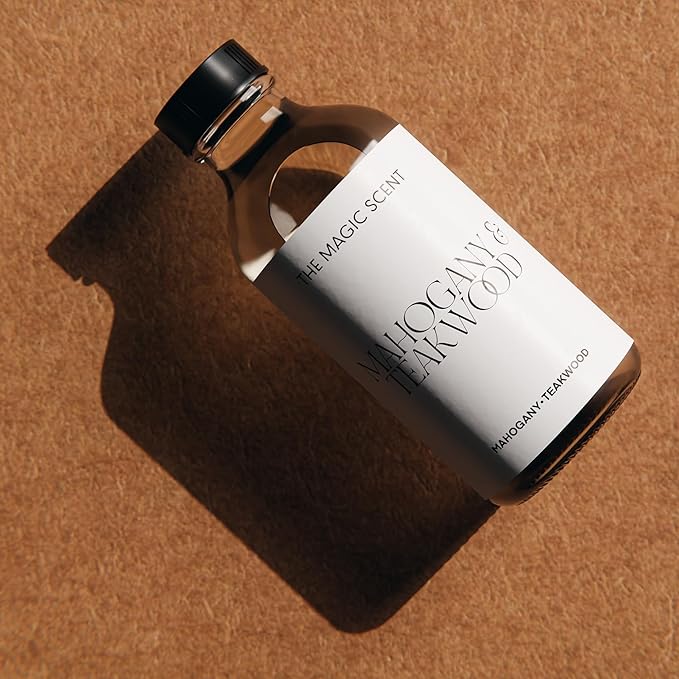 The Magic Scent Mahogany & Teakwood Diffuser Oil - Hotel & Home Luxury Scents Inspired by Abercrombie & Fitch - Diffuser Oil Scents for Home Designed for Use in All Diffusers - 16.9 fl oz, 500 mL
