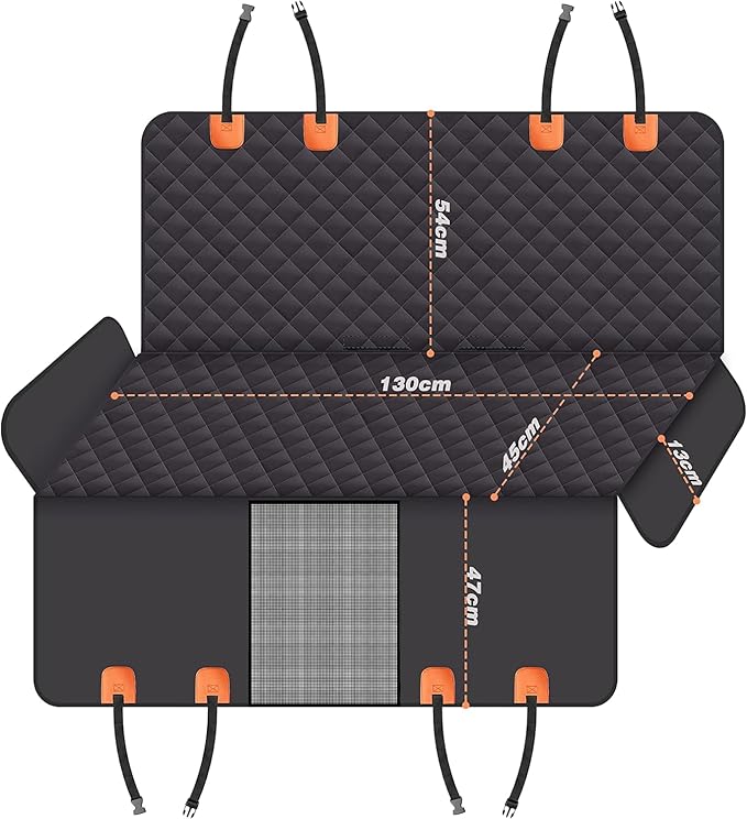 GXT Dog Back Seat Cover Protector for Cars SUV and Trucks with Mesh Window, Scratchproof Nonslip and Waterproof Material