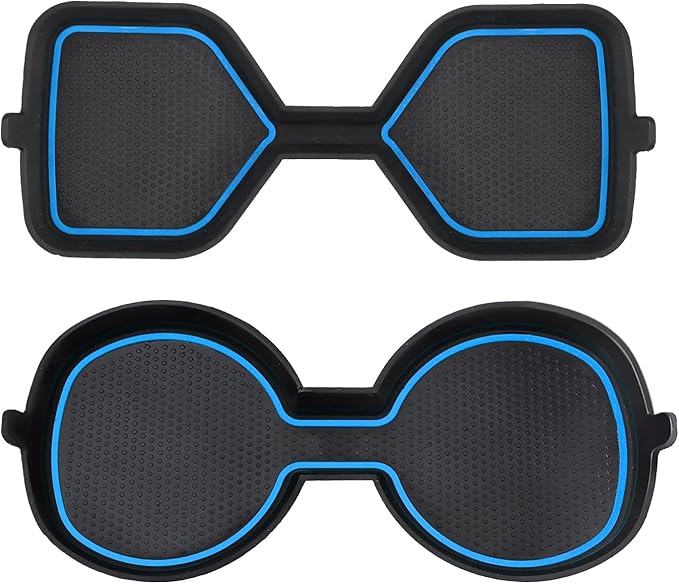 Auovo 3D Cup Holder Inserts for Toyota RAV4 Accessories 2025 2024 2023 2022 2021 2020 2019 Silicone Center Console Cup Holder Coaster Liner Mat Pad Interior Trims (Blue, 2pcs kit)